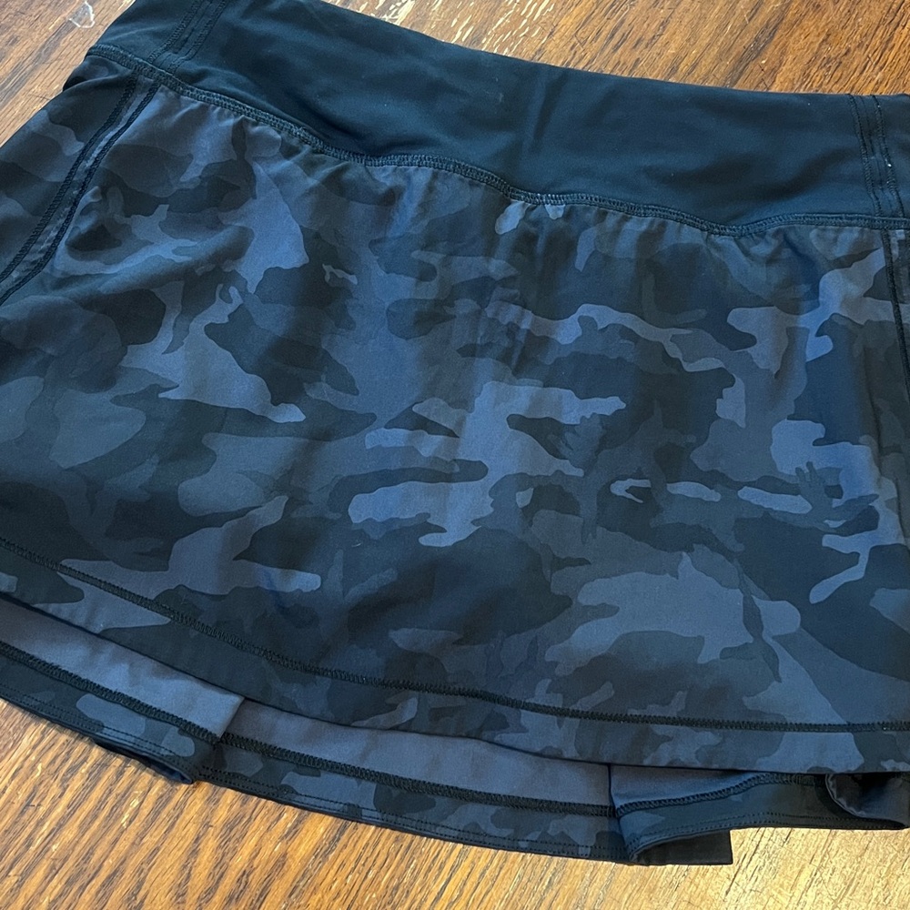 Lululemon Pace Rival Skirt Incognito Camo Tennis Skirt Golf Skirt Skort